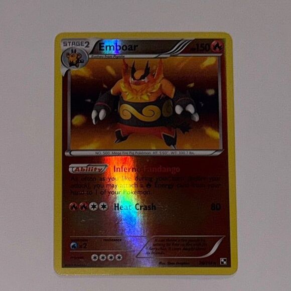 POKEMON CARD: HOLO Emboar #20/114 (Pokemon Black & White) - Picture 1 of 2